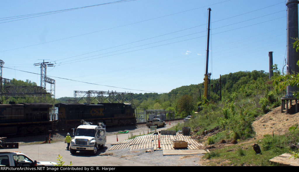 G619 passes through the APCO upgrade worksite.